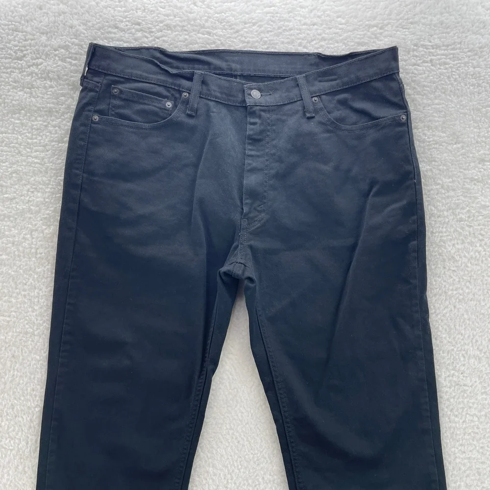 Levis 541 Jeans Mens 38x34 Black Athletic Tapered Dark Wash Stretch Denim Preppy